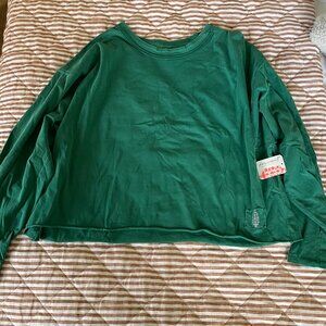 Free People long sleeve inspire tee, green